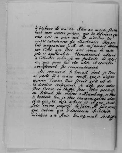 GPIO GLLR : Lettre de Conrad Jacob Schmid à Carl Gotthelf, Freiherr von Hund und Alten-Grotkau du 26 octobre 1752